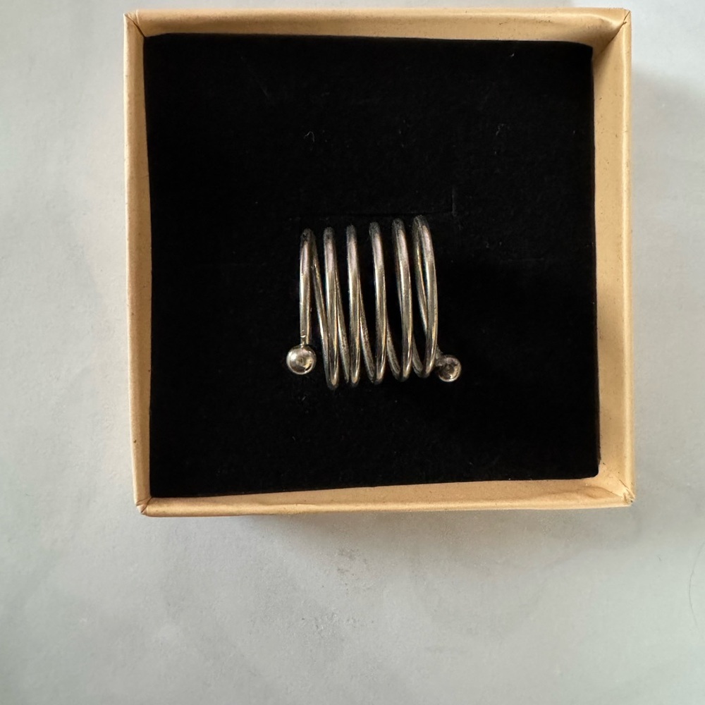 Elegant Silver Coil Ring